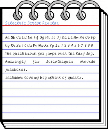 Selectric Script Regular Font