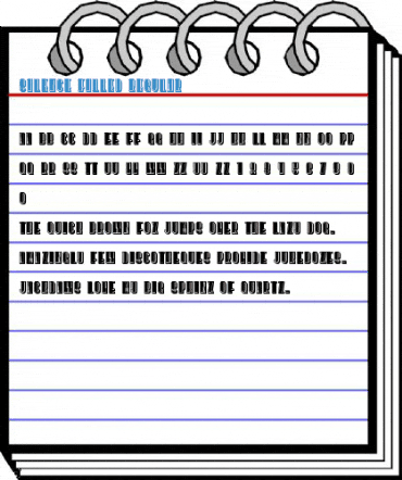 Silence Filled Regular Font