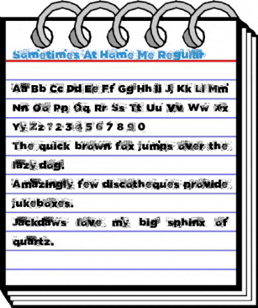 Sometimes At Home Me Regular Font