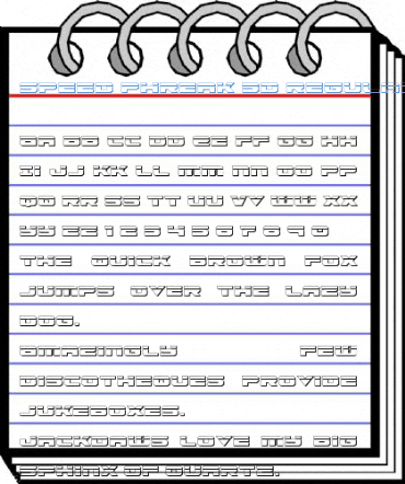 Speed Phreak 3D Regular Font