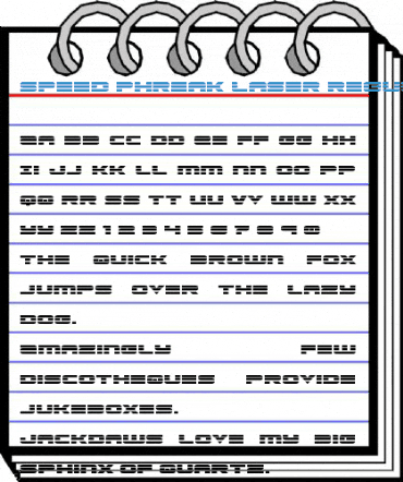 Speed Phreak Laser Regular Font