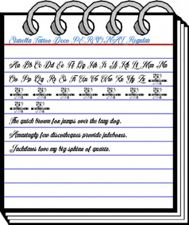 Starella Tattoo Deco PERSONAL Regular Font