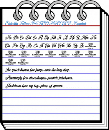 Starella Tattoo PERSONAL USE Regular Font
