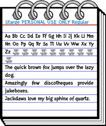 Starge PERSONAL USE ONLY Regular Font