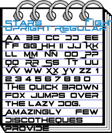 Stars Fighters Upright Regular Font