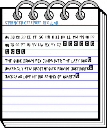 STRANGER CREATURE Regular Font