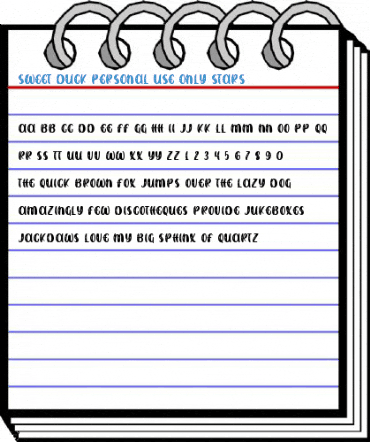 SWEET DUCK Personal Use ONly Stars Font