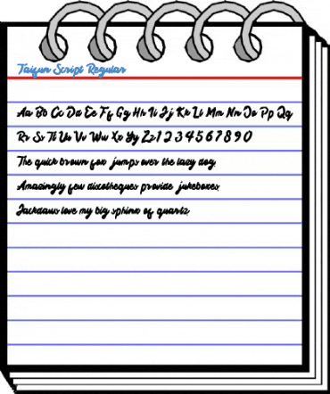 Taifun Script Regular Font