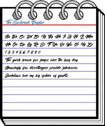 The Saxibrush Regular Font
