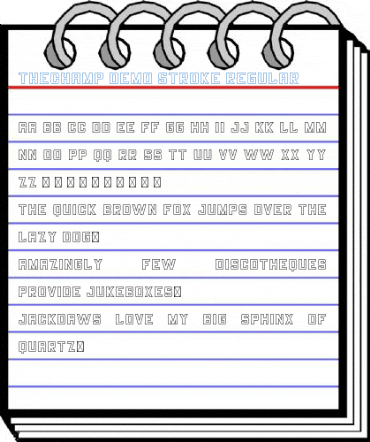 THECHAMP DEMO Stroke Regular Font