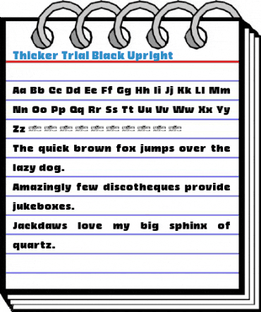 Thicker Trial Black Upright Font