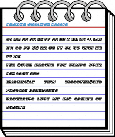 Trader College Italic Font