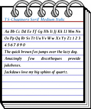 TS-Chapinero Serif Font