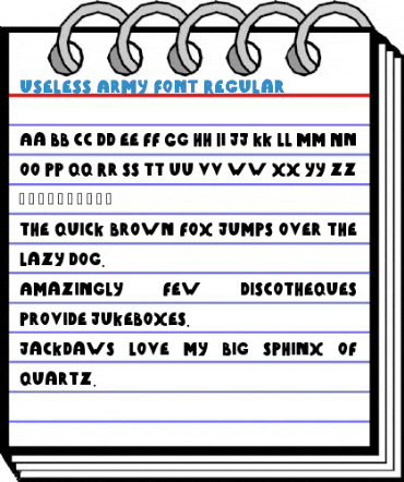 Useless Army Font Regular Font
