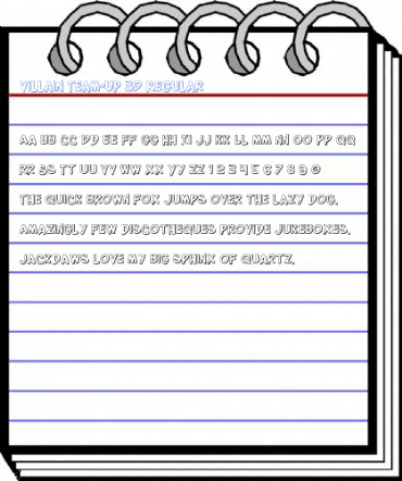 Villain Team-Up 3D Regular Font