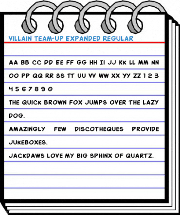 Villain Team-Up Expanded Regular Font