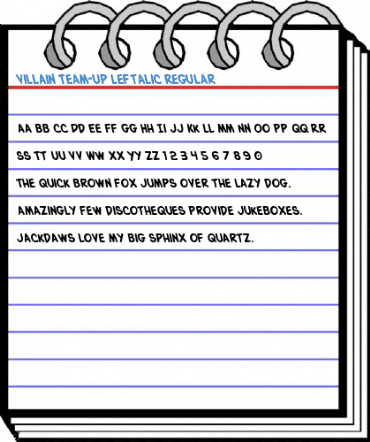 Villain Team-Up Leftalic Regular Font