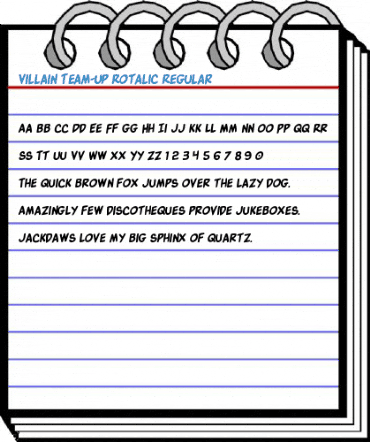 Villain Team-Up Rotalic Regular Font