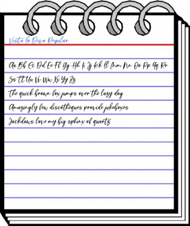 Vista La Diva Regular Font