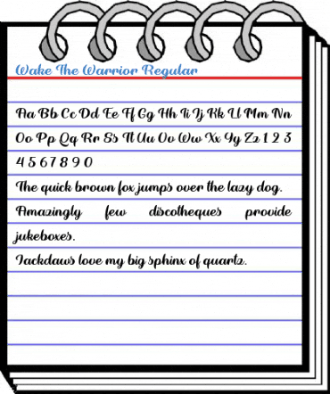 Wake The Warrior Regular Font