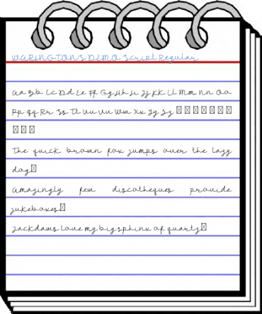 WARINGTONS DEMO Script Regular Font