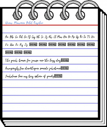Warm Memories Bold Regular Font