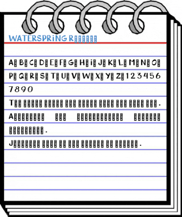 WATERSPRING Regular Font