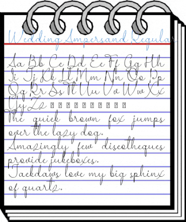 Wedding Ampersand Regular Font