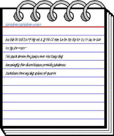 Withdrew Withdrew script Font