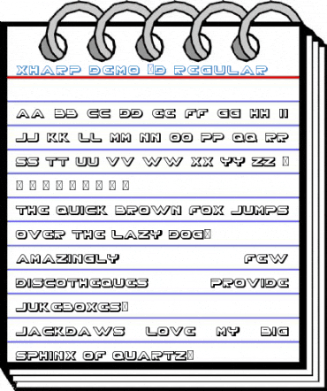 XHARP Demo 3D Regular Font