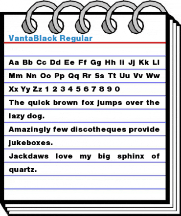 VantaBlack Regular Font
