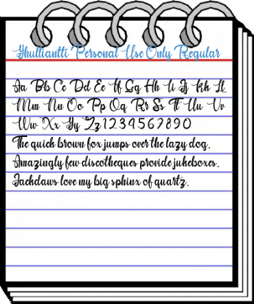 Yhulliantti Personal Use Only Regular Font