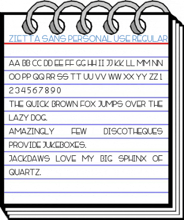 Zietta Sans Personal Use Regular Font