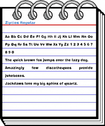 Zipties Regular Font