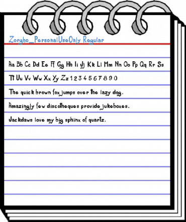 Zorgho_PersonalUseOnly Regular Font