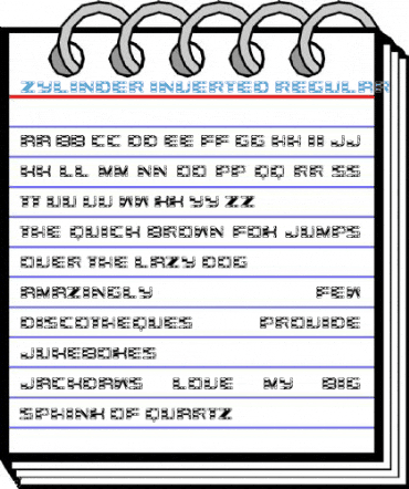 Zylinder Inverted Regular Font