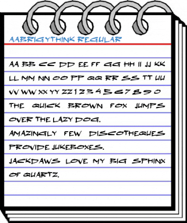 aAbrigyThink Regular Font