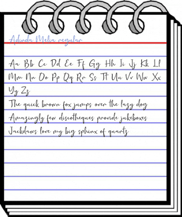 Adinda Melia regular Font