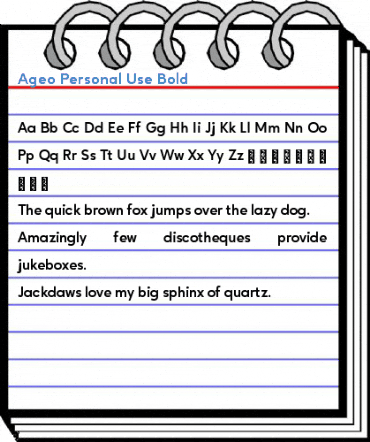 Ageo Personal Use Bold Font