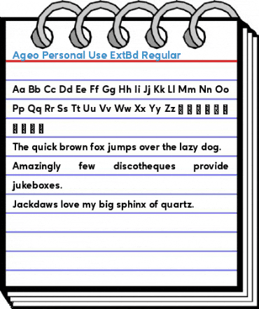 Ageo Personal Use ExtBd Regular Font