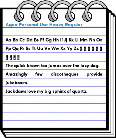 Ageo Personal Use Heavy Regular Font
