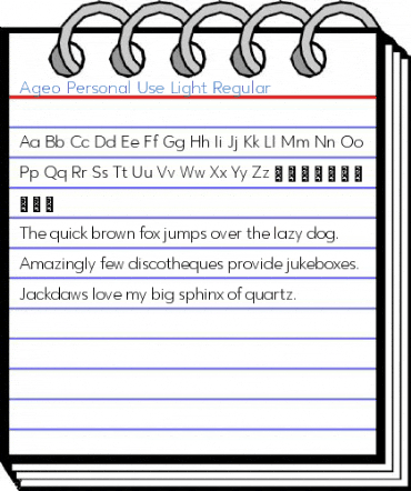 Ageo Personal Use Light Regular Font