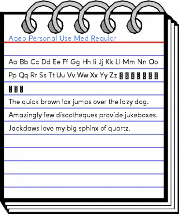 Ageo Personal Use Med Regular Font