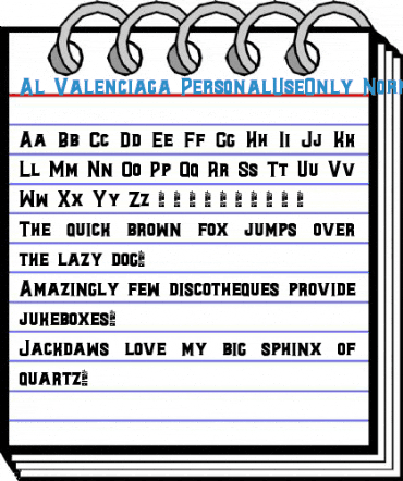 Al Valenciaga PersonalUseOnly Normal Font