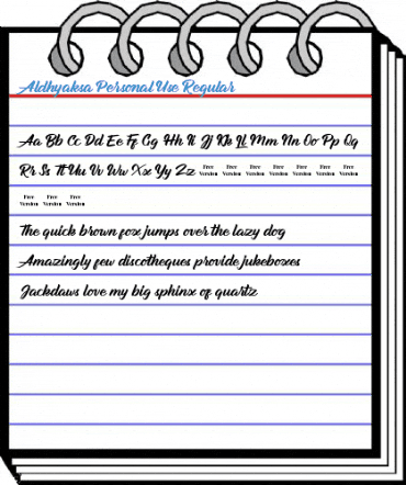 Aldhyaksa Personal Use Regular Font