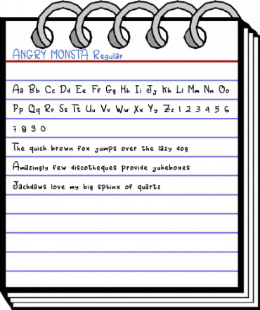 ANGRY MONSTA Regular Font