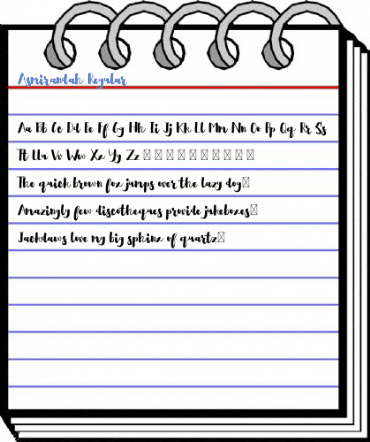 Asmirandah Regular Font