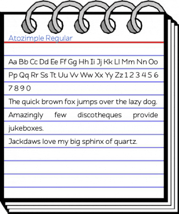 Atozimple Regular Font