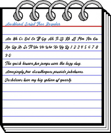 Auckland Script Free Regular Font