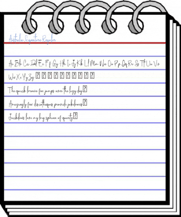 Australia Signature Regular Font